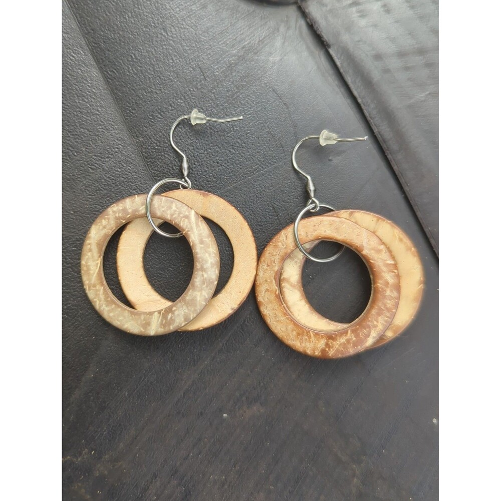 Coconut Shell Jewelry  Set - Picture 2 of 3
